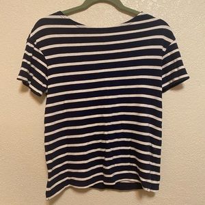 Simple navy white striped shirt